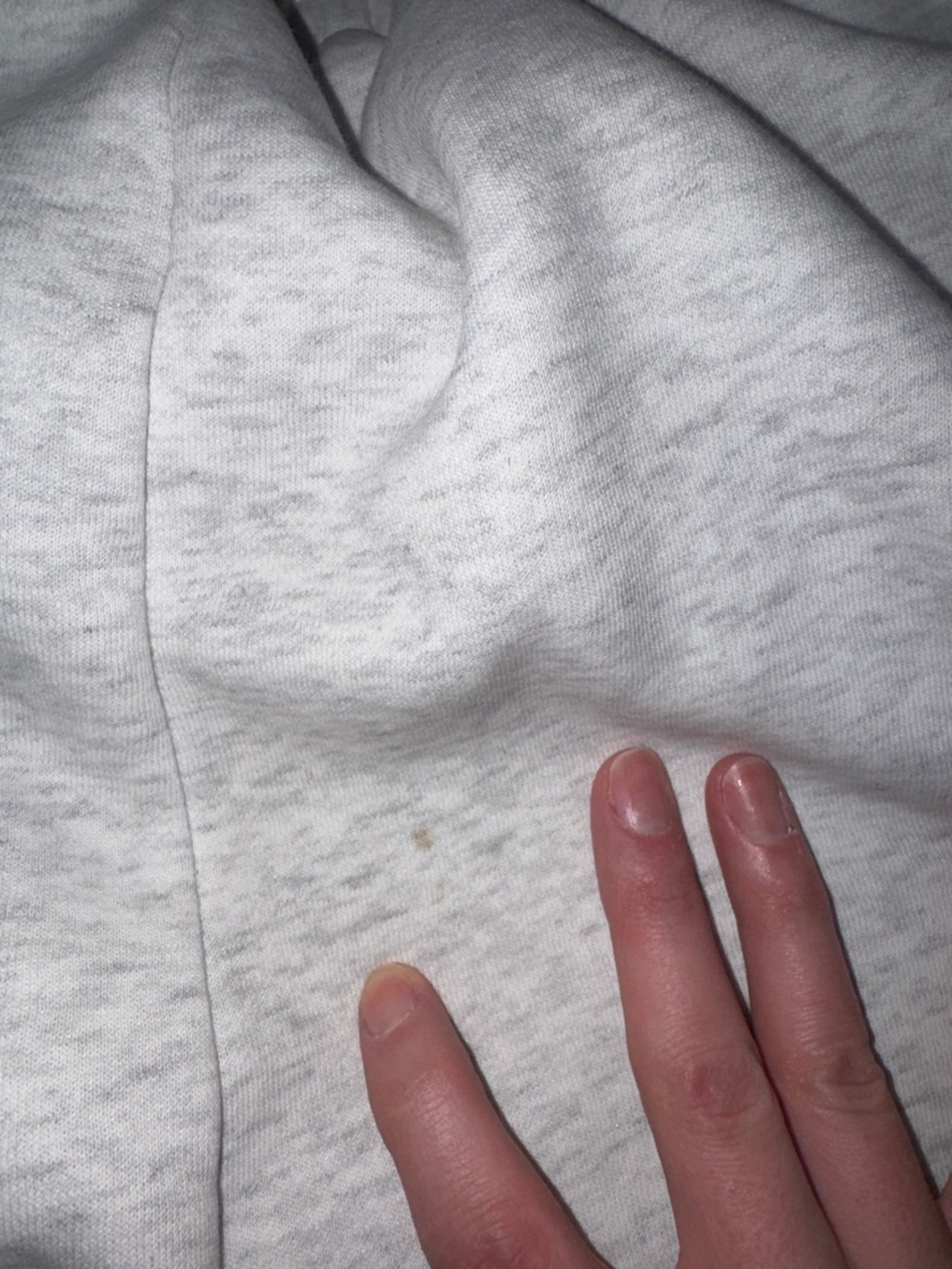 White Fox Boutique Light Heather Gray Joggers with Blue Logo - Picture 5 of 5